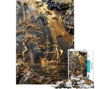 Puzzle de 1000 pièces pour Adultes Thème Côte de l'Horizon Doré Jeu Amusant pour améliorer la mémoire Défi à relever (Taille 50x75cm)