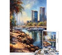 Puzzle de 1000 pièces pour Adultes Thème Côte de San Diego États-Unis Jeu Anti-Stress Idée Cadeau d'anniversaire Jeu éducatif et divertissant Dimensions 38x26cm