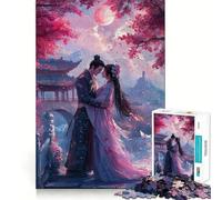 Puzzle de 1000 pièces pour Adultes,thème Couple Anime,Clair de Lune,défi intellectuel,découpe Nette,alignement Parfait,activité Amusante en Famille Le Soir (50x75cm)