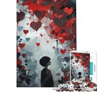 Puzzle de 1000 pièces pour Adultes Thème cœur Graffiti Art Urbain Jeu de réflexion et de logique Jouet éducatif Cadeau d'anniversaire Analyse et logique (Dimensions 38x52cm)