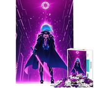 Puzzle de 1000 pièces pour Adultes Thème Cyberpunk Anime Guerrier défi intellectuel Jouet addictif Jeu Familial Difficile Cadeau de Noël Secret (75x50cm)