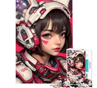 Puzzle de 1000 pièces pour Adultes thème Cyberpunk Anime Personnage féminin Difficile et Stimulant décoration Murale à partir de 14 Ans (50x75cm)