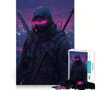 Puzzle de 1000 pièces pour Adultes,thème Cyberpunk Ninja,Jeu de réflexion Amusant avec Technologie de découpe Laser avancée,idéal pour Passer Le Temps (50x75cm)