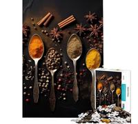 Puzzle de 1000 pièces pour Adultes thème épices Cuisine et gastronomie Jeu Pratique et Stimulant idéal comme Cadeau d'anniversaire Niveau de difficulté Difficile (50x75cm)