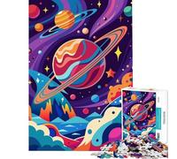 Puzzle de 1000 pièces pour Adultes thème Espace et Galaxie Art Abstrait Jeu éducatif et Stimulant Cadeau Anti-Stress idéal pour Les Anniversaires (Taille 75x50cm)