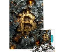 Puzzle de 1000 pièces pour Adultes Thème Extraction de Roches et Bitcoin Décoration Murale Une œuvre d'art Idée Cadeau pour Toute la Famille (Dimensions 38x52cm)