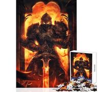 Puzzle de 1000 pièces pour Adultes Thème Feu et Chevalier Jeu éducatif Décoration intérieure Jouet à Monter soi-même Stimule Le Cerveau (50x75cm)