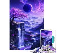 Puzzle de 1000 pièces pour Adultes Thème Fleurs de Cerisier Violettes Jeu éducatif pour stimuler Le Cerveau et améliorer la mémoire (14+) Dimensions : 38x26cm