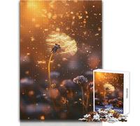 Puzzle de 1000 pièces pour Adultes - Thème : Graines de Pissenlit au Coucher du Soleil - Casse-tête, Jeu Familial, Analyse et logique - Dimensions : 50x75cm