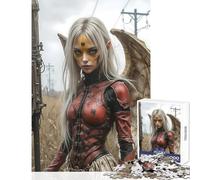 Puzzle de 1000 pièces pour Adultes thème Guerrier Ange Post-apocalyptique à Assembler soi-même Jeu éducatif et Amusant idéal pour décorer Un Bureau Dimensions 50x75cm