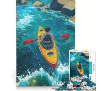 Puzzle de 1000 pièces pour Adultes thème Kayak et Aventure Style Anime à Assembler soi-même pour améliorer sa mémoire Cadeau Original pour Un Anniversaire ou Noël 50x75cm