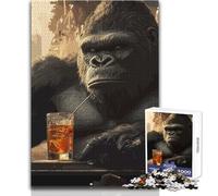 Puzzle de 1000 pièces pour Adultes - Thème King Kong Cocktail pour se détendre et se divertir - Qualité supérieure - Découpe précise - Dimensions:50x75cm