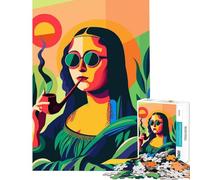 Puzzle de 1000 pièces pour Adultes Thème La Joconde et la Pipe Jeu de réflexion Jouet éducatif Cadeau d'anniversaire Analyse et logique (Dimensions 38x26cm)