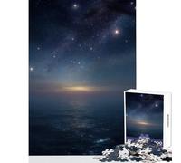 Puzzle de 1000 pièces pour Adultes Thème La Nuit étoilée sur l'océan Décoration intérieure Jeu de Construction Chaque pièce est Unique Dimensions 38x26cm