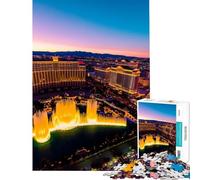 Puzzle de 1000 pièces pour Adultes thème Las Vegas à Monter soi-même décoration Murale Cadeau Original pour Un Anniversaire ou Noël (38x26cm)