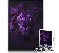 Puzzle de 1000 pièces pour Adultes - Thème : Lion et Constellations - Jeu éducatif - Activités familiales - Idée Cadeau d'anniversaire - Dimensions : 50x75cm