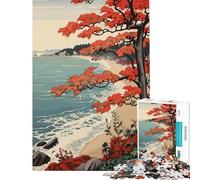 Puzzle de 1000 pièces pour Adultes thème Littoral automnal Jeu éducatif captivant pour développer la Patience idée Cadeau décoration intérieure (Dimensions 38x52cm)