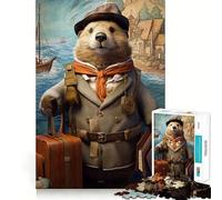 Puzzle de 1000 pièces pour Adultes, thème Loutre de mer, Guide de Voyage, Jeu de logique et d'assemblage précis, Jouet Amusant et Gratuit, Cadeau d'anniversaire (38x52cm)