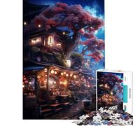 Puzzle de 1000 pièces pour Adultes thème marché Japonais Sakura Difficile et Stimulant Jeu éducatif pour Les 14 Ans et Plus (50x75cm)