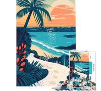 Puzzle de 1000 pièces pour Adultes thème Minimaliste Chemin de Plage Jeu Pratique et Stimulant idéal comme Cadeau d'anniversaire Niveau Difficile (50x75cm)