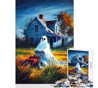 Puzzle de 1000 pièces pour Adultes thème « Mission Fantôme de Tonte » décoration Murale Cadeau d'anniversaire Jeu éducatif liste de souhaits avec Le Père Noël Dimensions 38x26cm