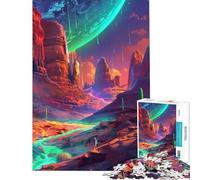 Puzzle de 1000 pièces pour Adultes thème Monde Mythique Couleurs néon à Monter soi-même décoration Parfaite défi éducatif (75x50cm)
