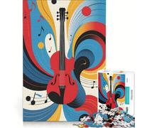 Puzzle de 1000 pièces pour Adultes thème Musique de Violon Jeu Abstrait et Manuel entraînez Votre Cerveau et Vos Mains Chaque pièce est Unique 38x52cm