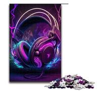 Puzzle de 1000 pièces pour Adultes thème Musique Live avec Effets néon Décoration idéale pour Les Adolescents à partir de 14 Ans Dimensions : 75 x 50 cm