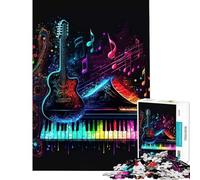 Puzzle de 1000 pièces pour Adultes thème Musique Live et néon défi éducatif décoration intérieure Jouet pour Les 14 Ans et Plus (50x75cm)