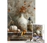 Puzzle de 1000 pièces pour Adultes, thème Nature Morte automnale, Jeu éducatif, Cadeau de Père Noël Secret, Casse-tête, Chaque pièce est Unique-(Dimensions 38x26cm)
