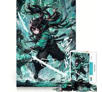 Puzzle de 1000 pièces pour Adultes,thème Ninja Cyberpunk,Fille Anime Jeu de logique,découpe de précision,Bords Lisses pour Les réunions de Famille (50x75cm)