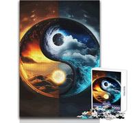 Puzzle de 1000 pièces pour Adultes, thème Nuit et Matin, Un Jeu Unique et Stimulant, idéal pour la décoration intérieure ou comme Cadeau d'anniversaire Dimensions:38x26cm.