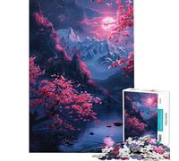 Puzzle de 1000 pièces pour Adultes thème Nuits néon sereines activités Amusantes à la Maison défi Difficile Jouet de décoration pour Les 14 Ans et Plus (38x26cm)