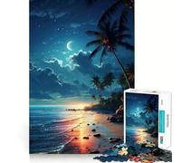 Puzzle de 1000 pièces pour Adultes,thème Océan Bleu et Ciel Nocturne,décoration soignée,Jeu cognitif et Amusant,Jeu de Paix,activité d'anniversaire (38x26cm)