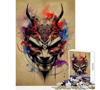Puzzle de 1000 pièces pour Adultes thème Oni Samurai sans Stress idéal pour Un échange de Cadeaux Un Anniversaire ou Noël Dimensions 38x52cm