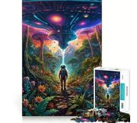 Puzzle de 1000 pièces pour Adultes, thème OVNI et enchantement céleste, décoration soignée, Jeu d'exercice Mental, Divertissement décontracté, Cadeau de Noël Amusant (38x52cm)