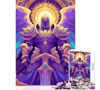 Puzzle de 1000 pièces pour Adultes, thème Paladin Angélique, Carte Magique, Jeu éducatif, Cadeau d'anniversaire Relaxant, avec Poster et fiche de Questions Assortis (50x75cm)