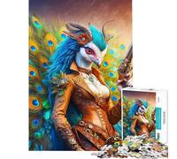 Puzzle de 1000 pièces pour Adultes Thème Paon Chroniqueur Cadeau Anti-Stress Jeu d'assemblage Idéal pour Les Amateurs de Jeux (Dimensions 38x26cm)