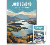 Puzzle de 1000 pièces pour Adultes, thème Parc National du Loch Lomond, Jeu Stimulant, décoration Murale idéale, Dimensions 50x75cm