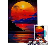 Puzzle de 1000 pièces pour Adultes thème Paysage Lunaire Magie rétro Jeu éducatif et intellectuel activité Artistique Cadeau pour Toute la Famille (38x52cm)