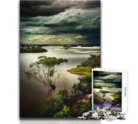 Puzzle de 1000 pièces pour Adultes, thème « Paysage onirique du fleuve Amazone », Jeu intellectuel, pour Femme ou pour Un Anniversaire Dimensions : 50x75cm
