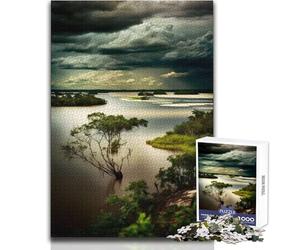 Puzzle de 1000 pièces pour Adultes, thème « Paysage onirique du fleuve Amazone », Jeu intellectuel, pour Femme ou pour Un Anniversaire Dimensions : 50x75cm