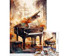 Puzzle de 1000 pièces pour Adultes thème Piano Sonate Sérénité à Monter soi-même Idéal pour des Jeux relaxants et des Moments de Partage en Famille Dimensions 50x75cm