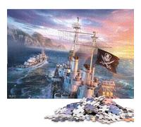 Puzzle de 1000 pièces pour Adultes - Thème Pirates - Puzzle carré - Décoration intérieure - Idée Cadeau - 38 x 26 cm / 1000 pièces