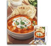Puzzle de 1000 pièces pour Adultes, thème Poulet Tikka Masala Un Passe-Temps paisible et satisfaisant Assemblage Parfait, découpe de précision Dimensions:38x52cm