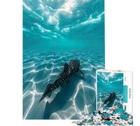 Puzzle de 1000 pièces pour Adultes thème Requin-Baleine et Plage pour Un Anniversaire ou Noël Jouet à Monter soi-même pour Femmes à partir de 14 Ans Jeu de Puzzle (50x75cm)