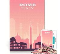 Puzzle de 1000 pièces pour Adultes,thème Rome,Bords précis,Jeu de logique Artistique,Moment de détente et de Divertissement,Cadeau Festif (50x75cm)