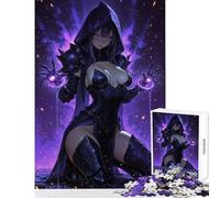 Puzzle de 1000 pièces pour Adultes thème Sorcière Noire décoration Murale Cadeau d'anniversaire Jeu Impossible Collection d'artistes Beaux-Arts Format 50x75cm