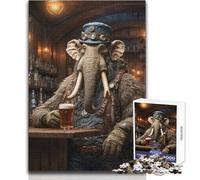 Puzzle de 1000 pièces pour Adultes - Thème Steampunk Bière Mammouth - Idéal pour se détendre et Passer Un agréable Moment - Assemblage précis - Dimensions 50x75cm
