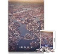 Puzzle de 1000 pièces pour Adultes, thème Stockholm, Casse-tête, Jeux en Famille, Une œuvre d'art, pour Un Père Noël Secret, Format 50x75cm